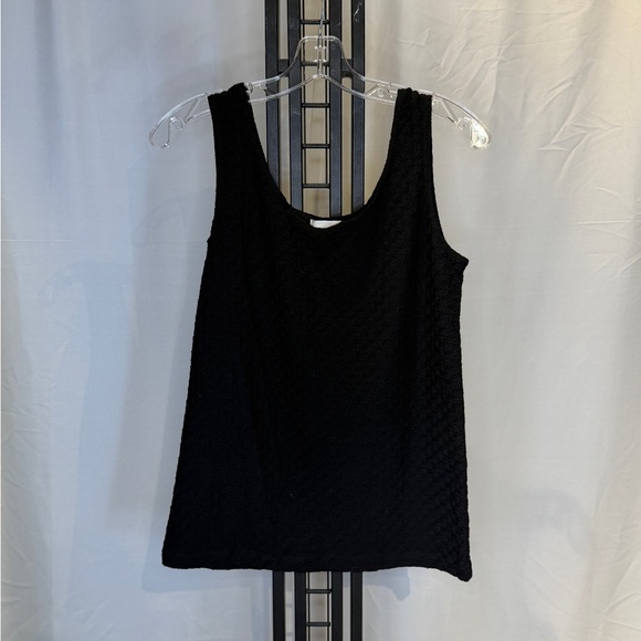 Christina Tops - Christina Black Textured Sleeveless Top